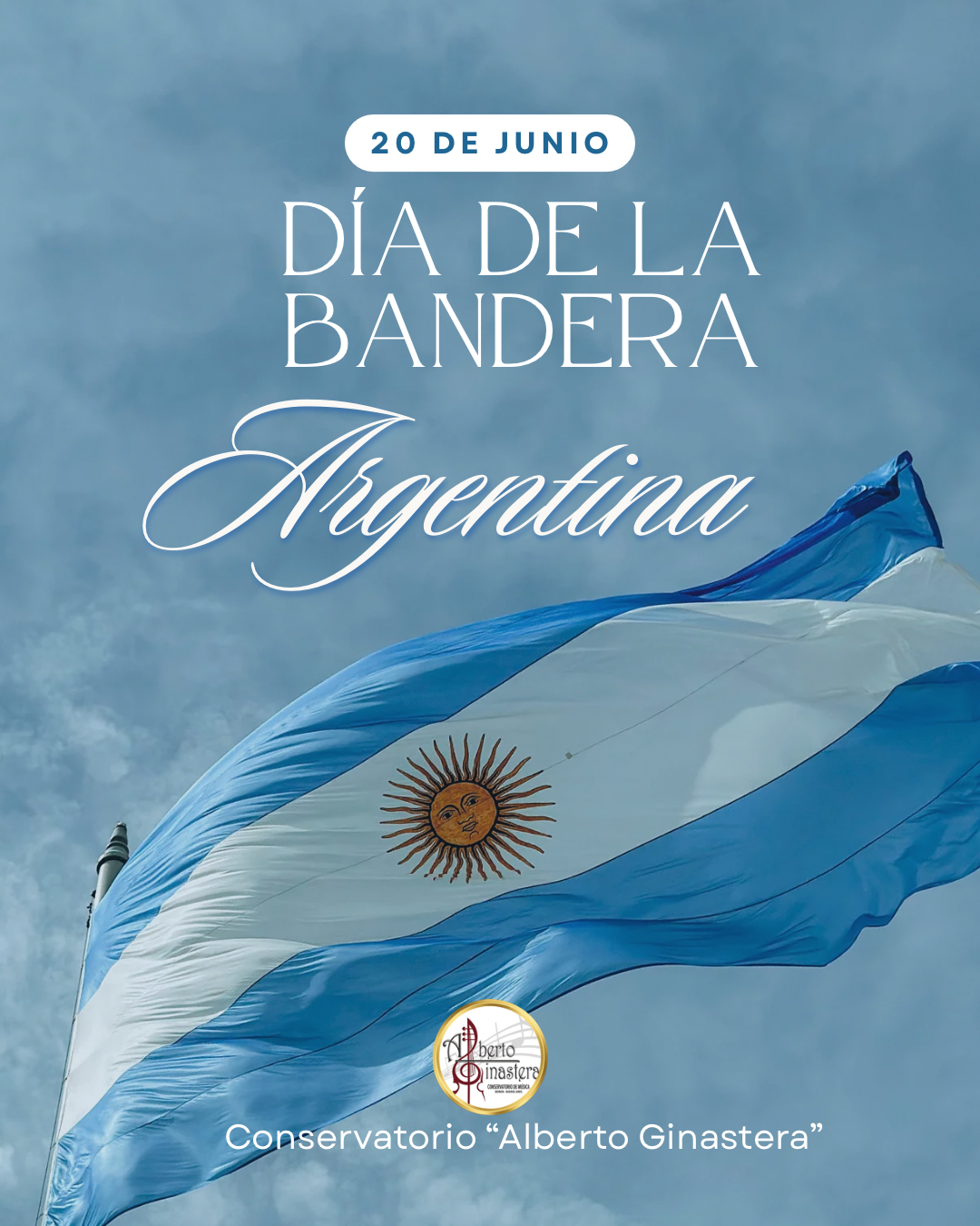 Historia de Instagram Día de la Bandera Argentina Fotográfico Celeste y Blanco (Post de Instagram (45))