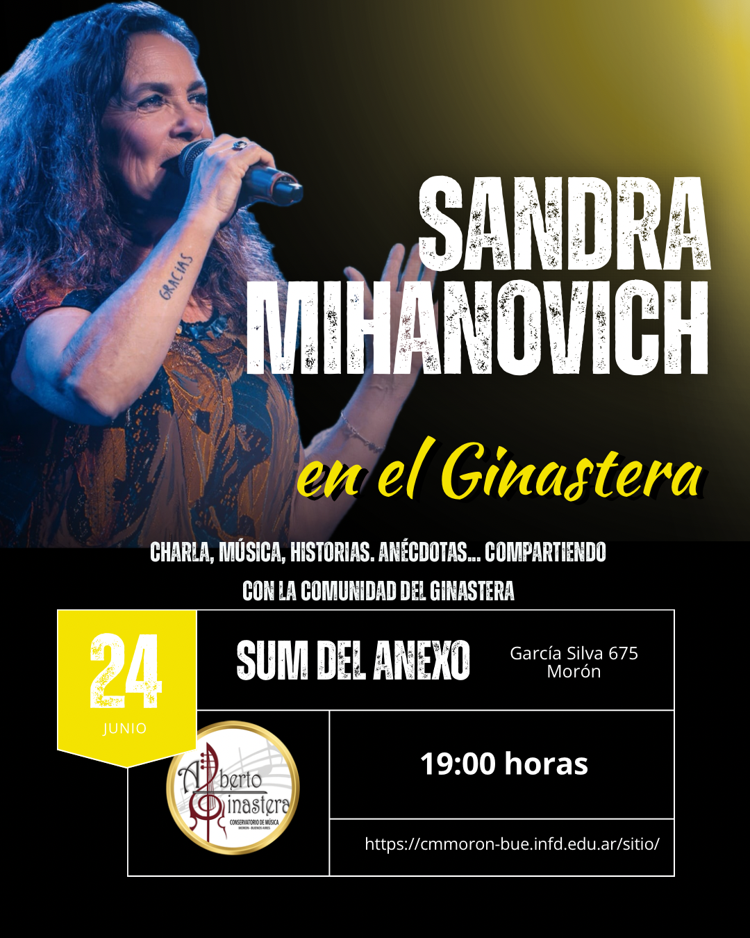 Sandra Mihanovich en el Conser