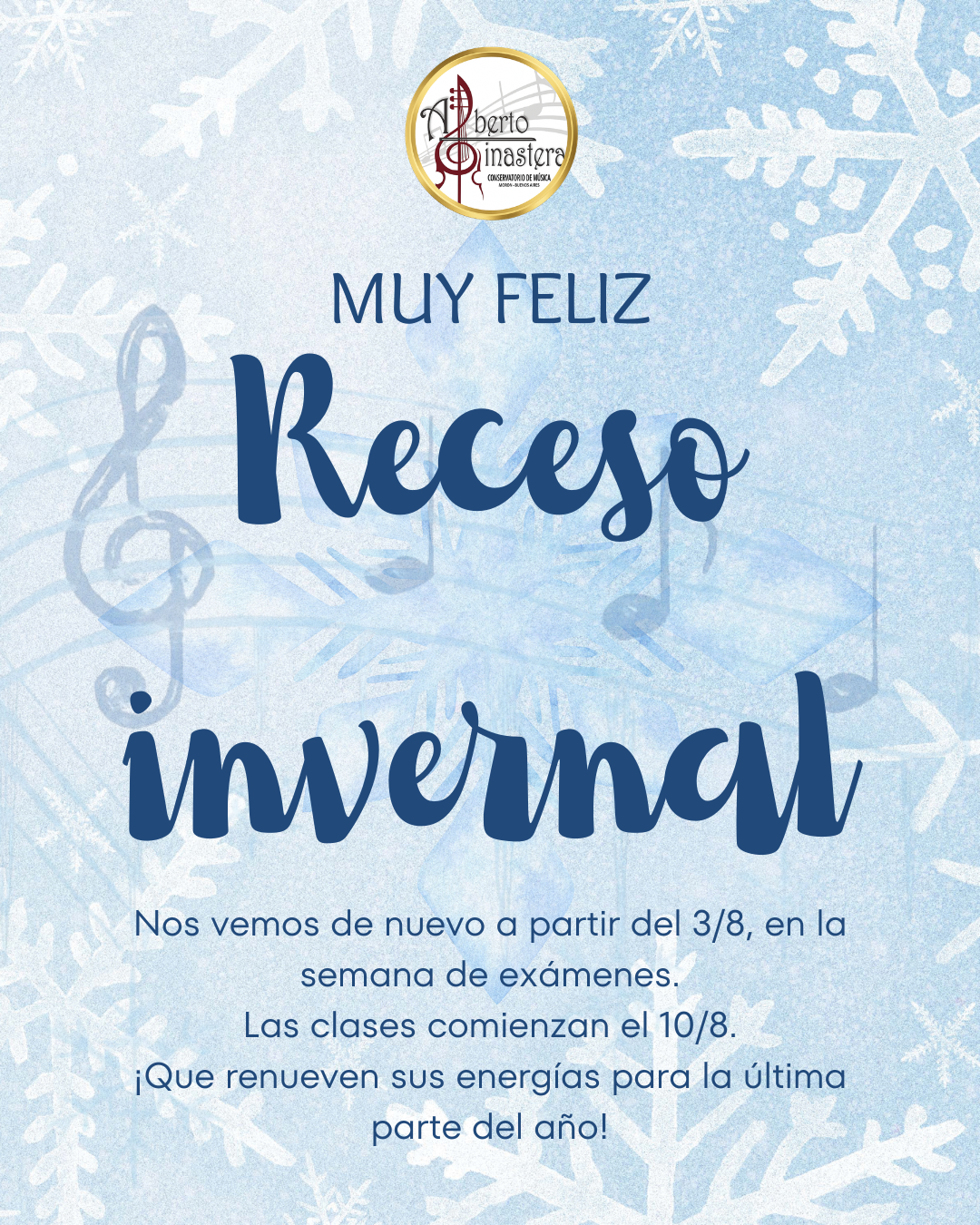Receso invernal 2026